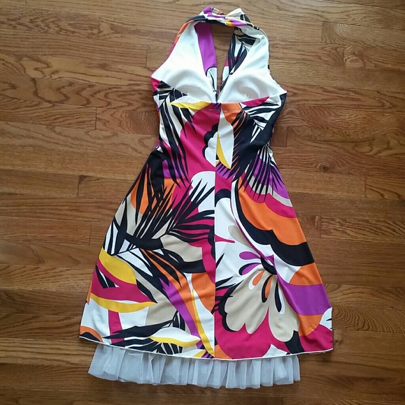 Summer Hawaiian Print Halter Dress - Picture 3 of 3
